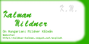 kalman mildner business card